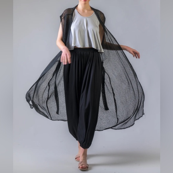 Jackets & Blazers - 85. Women’s Black Boho Net Kimono One Size-NEW